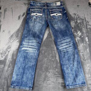 American Fighter Jeans Men's 34 x 30 Blue Legend SLIM STRAIGHT Embroidered